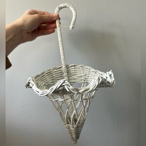 Wicker Umbrella Parasol Hanging Shaped plant Basket
